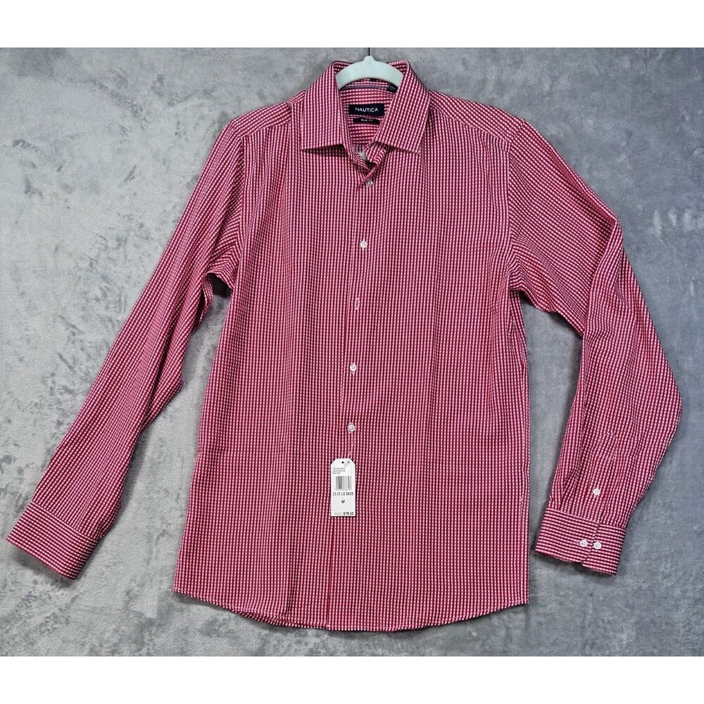 Men's Nautica Slim Fit Button Up Shirt Medium 15x15 1/2
